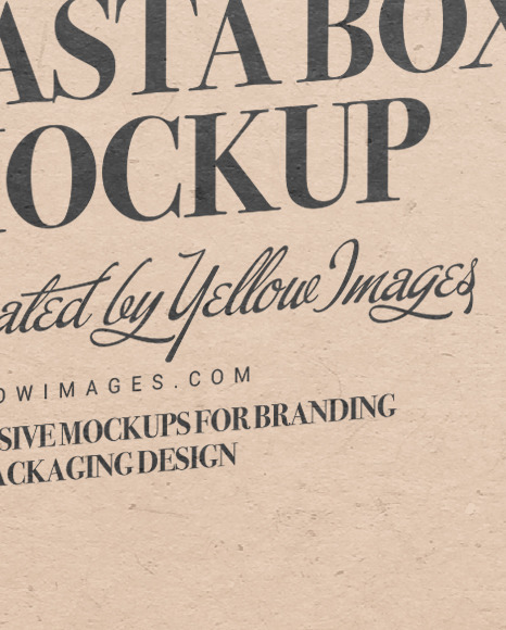 Kraft Box with Spaghetti Mockup PSD #1