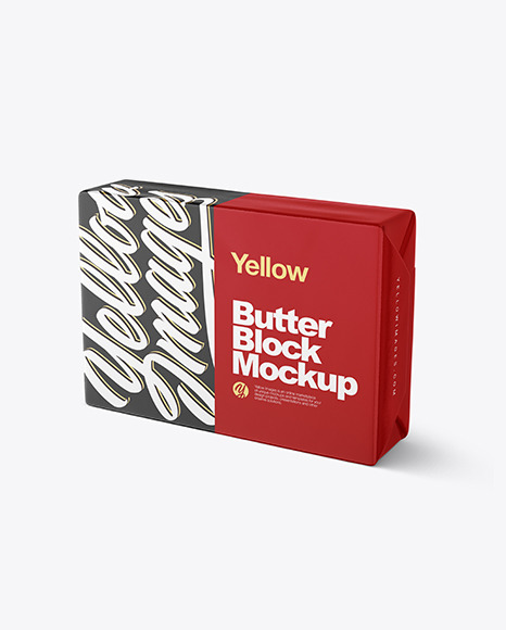 Glossy Butter Block Mockup