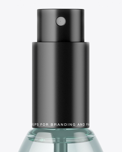 Blue Glass Cosmetic Bottle Mockup PSD #6