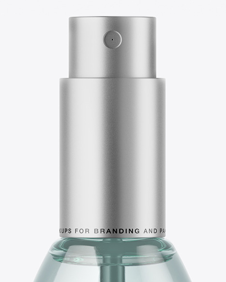 Blue Glass Cosmetic Bottle Mockup PSD #7