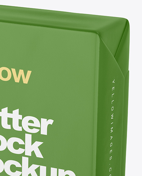 Matte Butter Block Mockup PSD #2