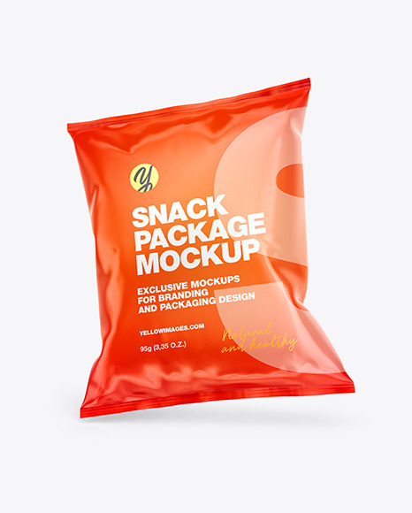 Glossy Snack Package Mockup PSD #2