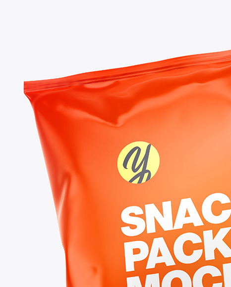 Glossy Snack Package Mockup PSD #4