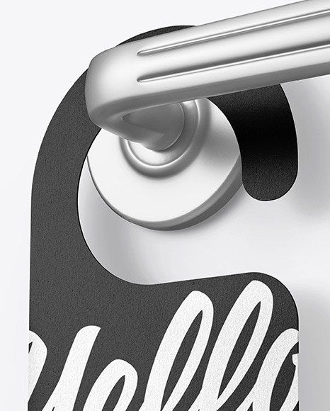 Kraft Door Hanger Mockup PSD #1