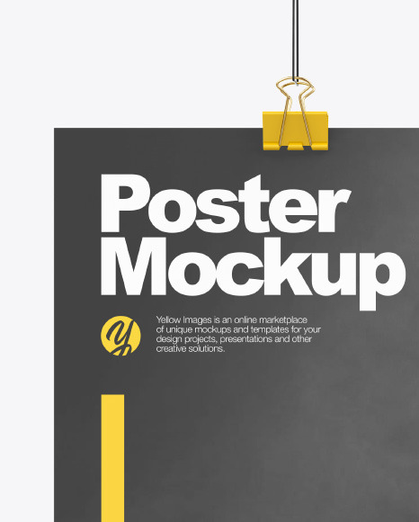 A3 Poster with Clips Mockup PSD #2