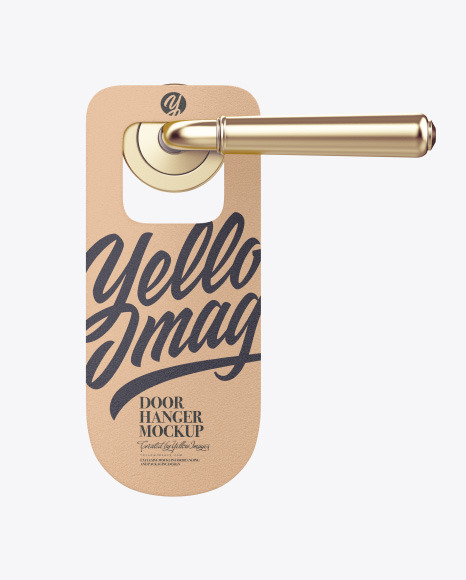 Kraft Door Hanger Mockup
