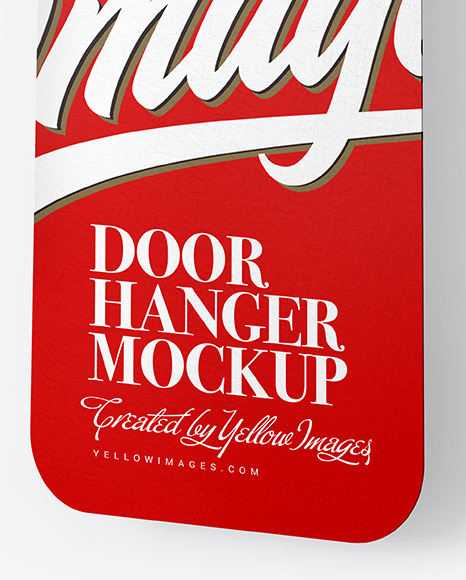 Paper Door Hanger Mockup PSD #6