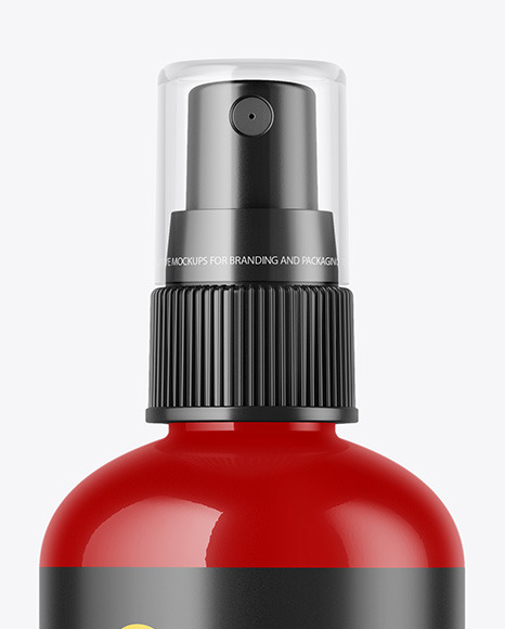 Glossy Spray Bottle Mockup PSD #6
