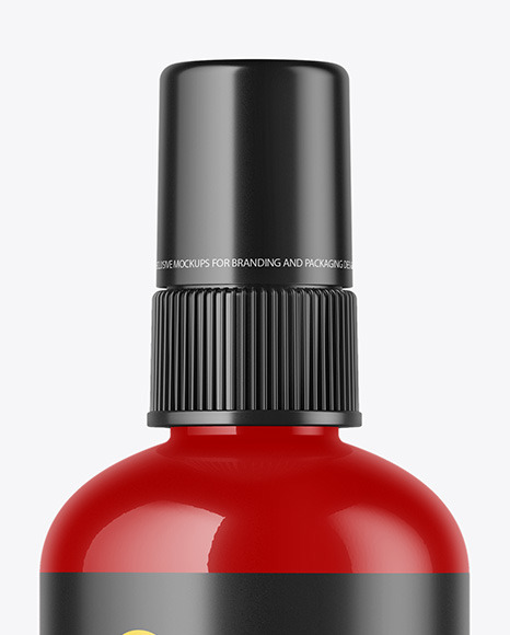 Glossy Spray Bottle Mockup PSD #7