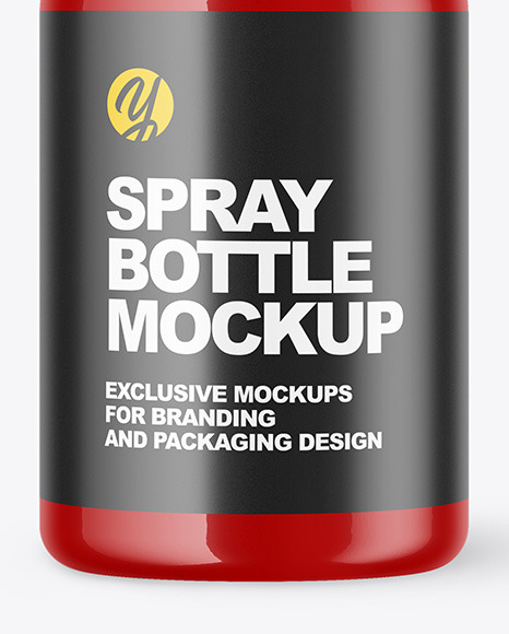 Glossy Spray Bottle Mockup PSD #5