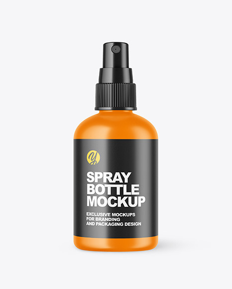 Matte Spray Bottle Mockup
