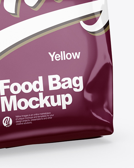 Download Glossy Food Bag Mockup In Bag Sack Mockups On Yellow Images Object Mockups