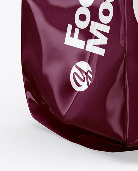 Download Glossy Food Bag Mockup In Bag Sack Mockups On Yellow Images Object Mockups