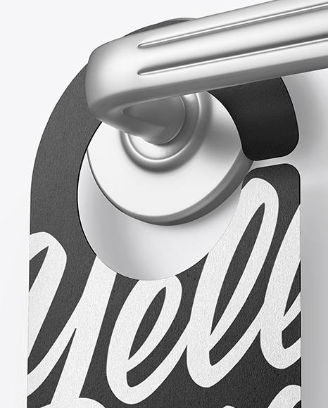 Kraft Door Hanger Mockup PSD #1
