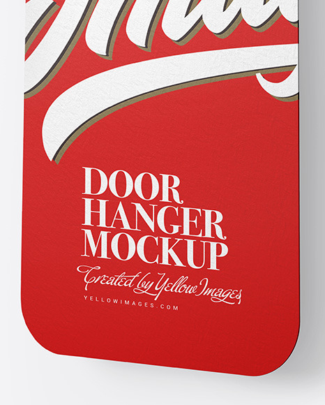 Paper Door Hanger Mockup PSD #6