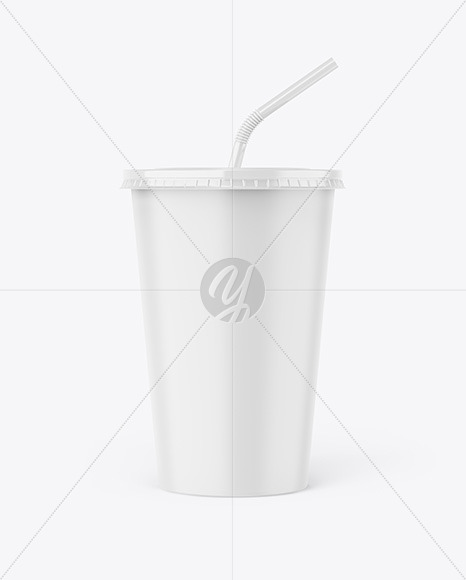 Paper Soda Cup Mockup PSD #3