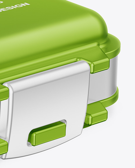 Metallic Pill Case Mockup PSD #2