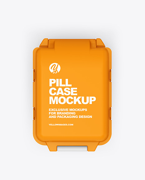 Matte Pill Case Mockup In Object Mockups On Yellow Images Object Mockups