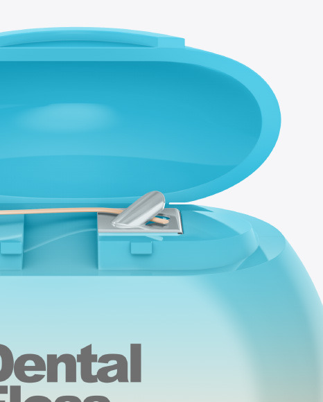 Glossy Dental Floss Box Mockup PSD #2