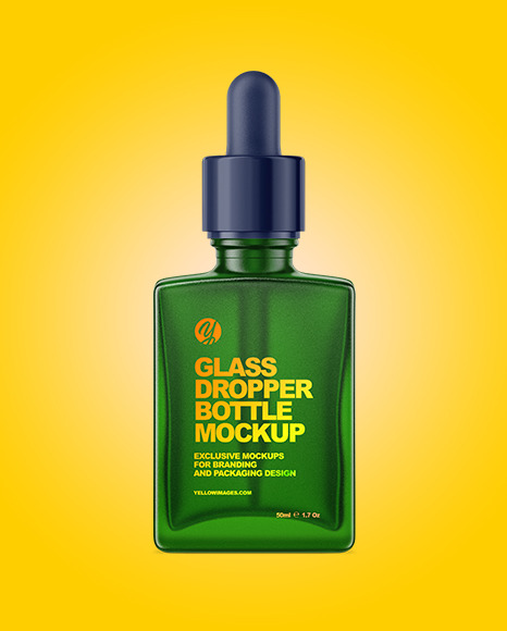 Green Dropper Bottle Mockup PSD #2