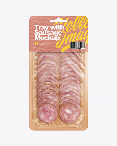 Tray With Sausage Mockup