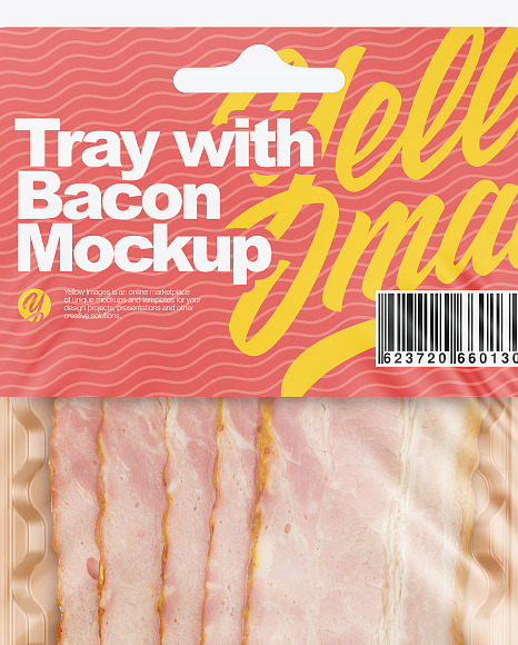 Tray With Bacon Mockup PSD #2