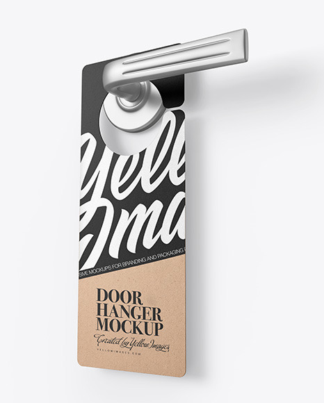 Kraft Door Hanger Mockup PSD #2