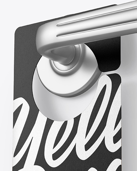 Kraft Door Hanger Mockup PSD #1