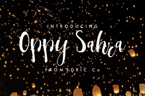 Oppy Sahra Hand Lettering Font