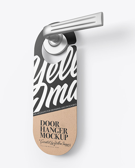 Kraft Door Hanger Mockup PSD #4