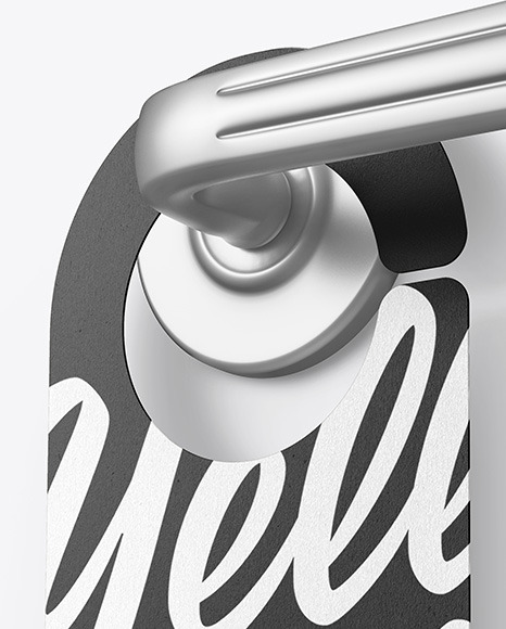 Kraft Door Hanger Mockup PSD #1