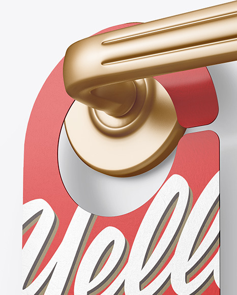 Paper Door Hanger Mockup PSD #1