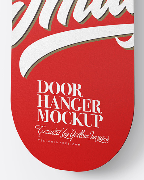 Paper Door Hanger Mockup PSD #6