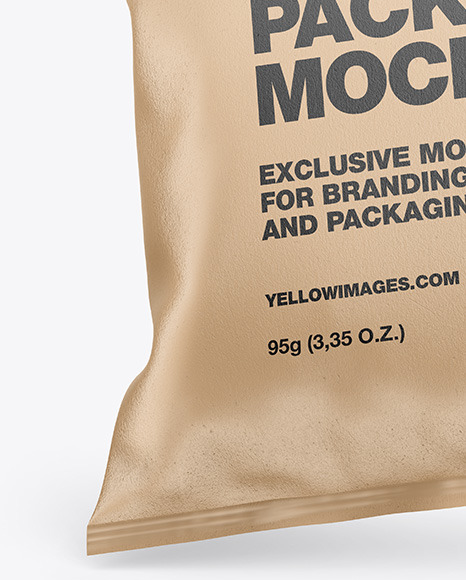 Kraft Snack Package Mockup PSD #6