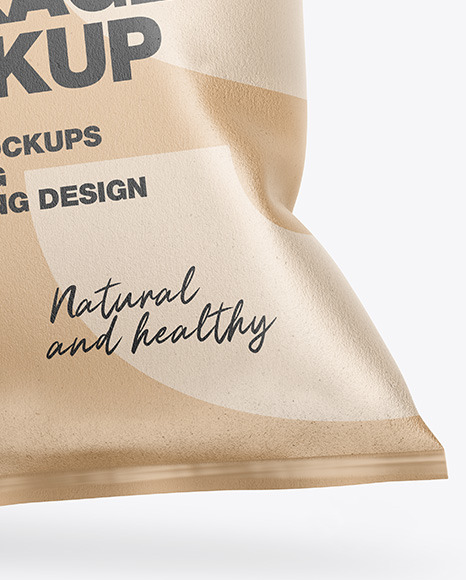 Kraft Snack Package Mockup PSD #7