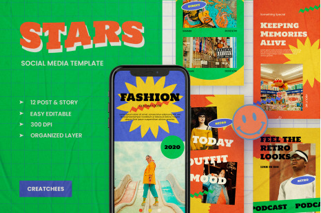 Stars - Retro Instagram Stories &amp; Post