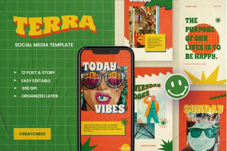 Terra - Retro Instagram Stories &amp; Post