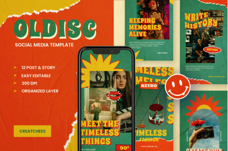 Oldisc - Retro Instagram Stories &amp; Post
