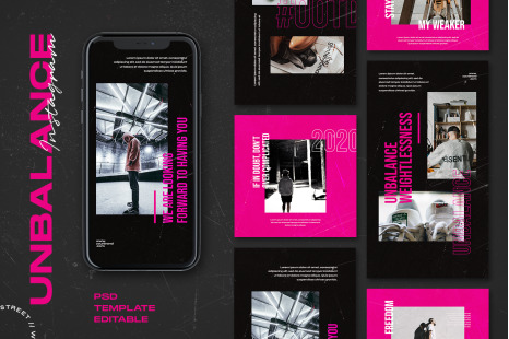 Unbalance - Instagram Stories &amp; Post Template