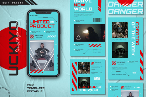 Uckiyo - Instagram Stories &amp; Post Template