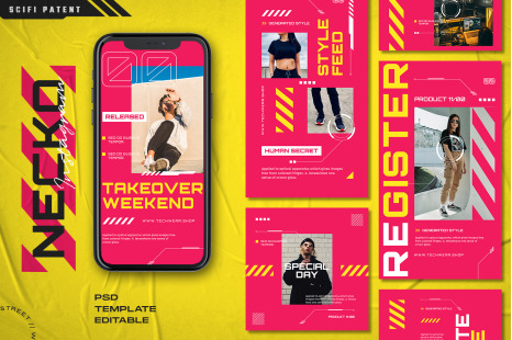 Necko - Instagram Stories &amp; Post Template
