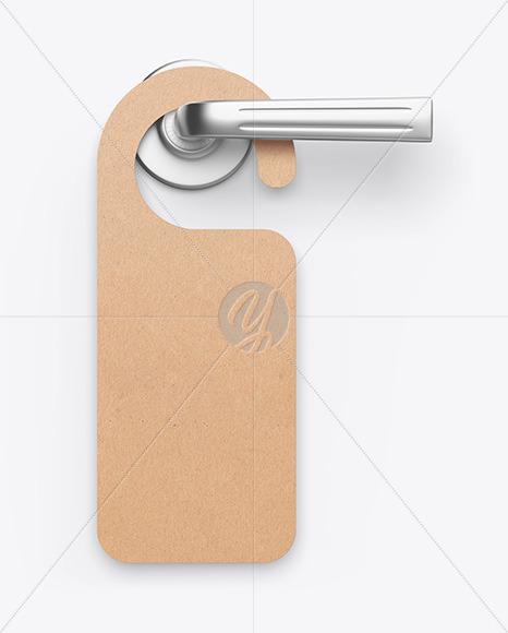 Kraft Door Hanger Mockup PSD #3