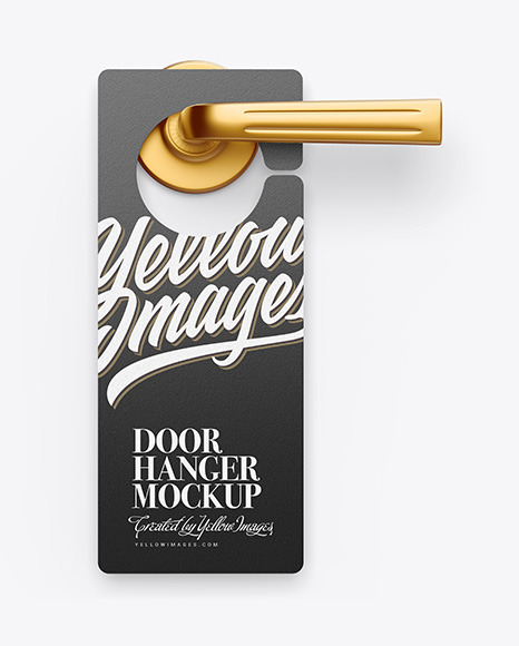 Kraft Door Hanger Mockup PSD #2