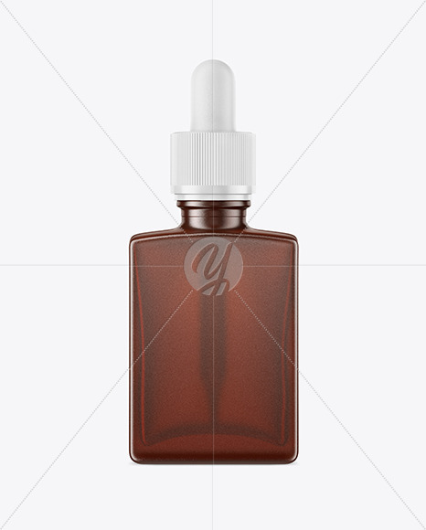Amber Dropper Bottle Mockup PSD #3