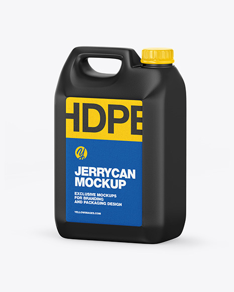 Textured Jerrycan Mockup - Half Side View