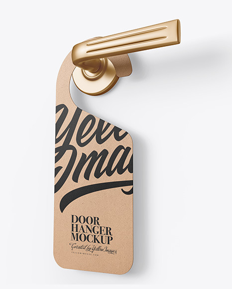 Kraft Door Hanger Mockup