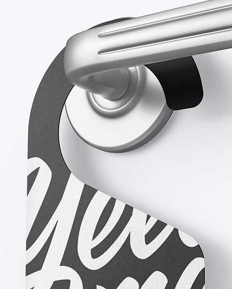 Kraft Door Hanger Mockup PSD #1