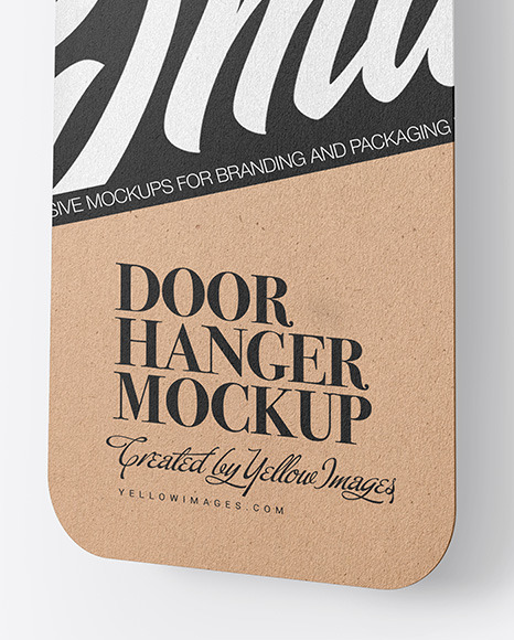 Kraft Door Hanger Mockup PSD #6