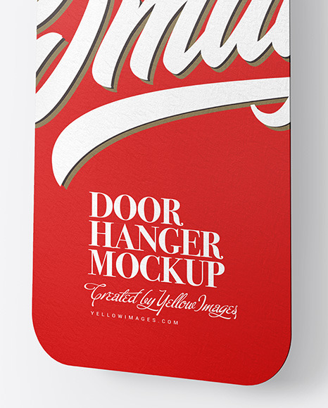 Paper Door Hanger Mockup PSD #6