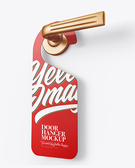 Paper Door Hanger Mockup